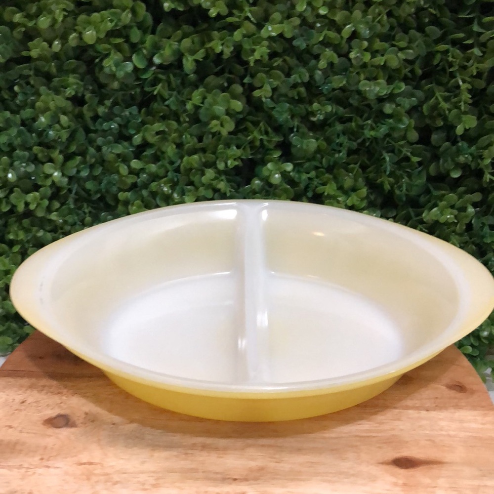 Yellow MAID OF HONOR Vintage Divided CasseroleDish